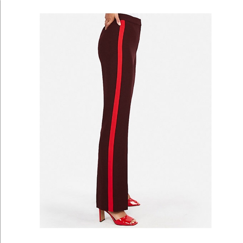 Express Super High Waisted Stripe Wide Leg Pant